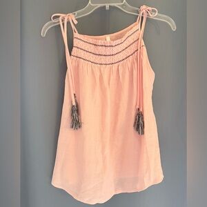 Papaya Peach Textured Smocked Tank Top – Size Small